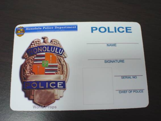 △301509△フィリピン国際警察手帳バッジ定期入カード入レプリカ